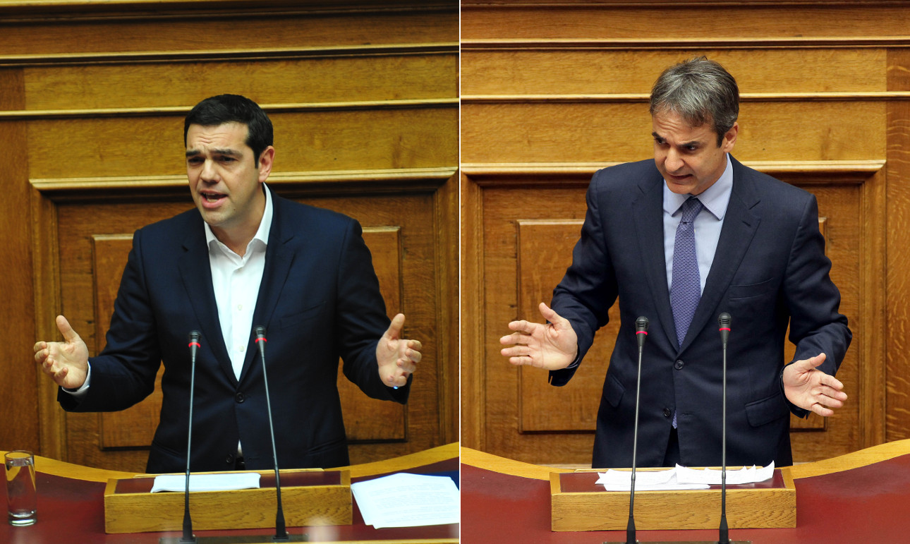 Αντιπαράθεση των δύο πολιτικών αρχηγών στην συζήτηση του νομοσχεδίου για την συμφωνία με Ευρωπαίους και ΔΝΤ.